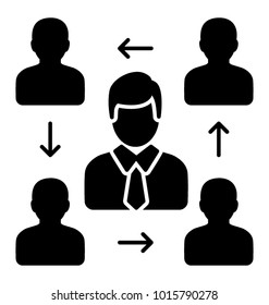 
Staff resource,  glyph icon human resource
