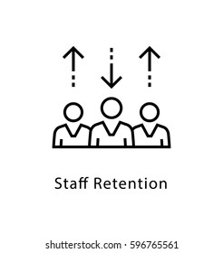 Staff Retention Vector Line Icon