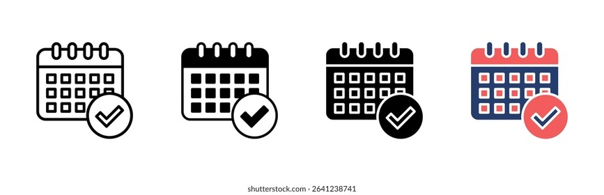 Staff Schedule icon sheet multiple style collection