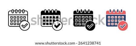 Staff Schedule icon sheet multiple style collection
