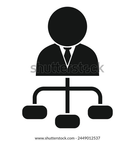 Staff scheme vacancy icon simple vector. Professional employee. Advancement solitary
