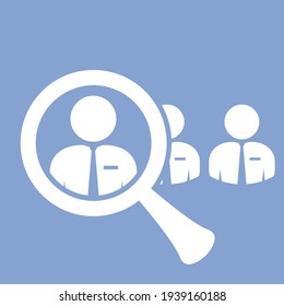 Staff search icon - finding a skilled employee