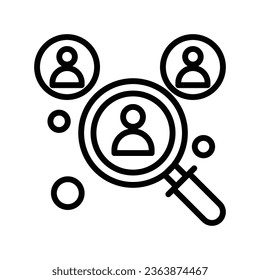 Staff searching vector icon which can easily modify or edit

