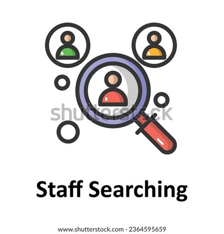 Staff searching vector icon which can easily modify or edit

