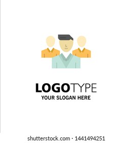 Staff, Security, Friend zone, Gang Business Logo Template. Flat Color