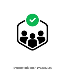 staff selection commission or hr icon. flat simple trend modern crm logotype graphic design isolated on white. concept of people connect pictogram or business startup organization or company symbol