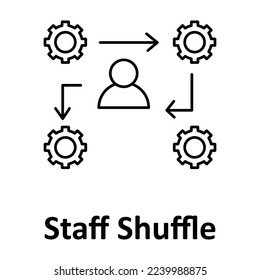 Icono del vector de desplazamiento del personal totalmente editable

