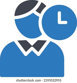 staff time Vector illustration on a transparent background.Premium quality symbols.Glyphs vector icon for concept and graphic design.
