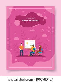 concepto de formación del personal para plantillas de banners, volante, portada de libros, revista
