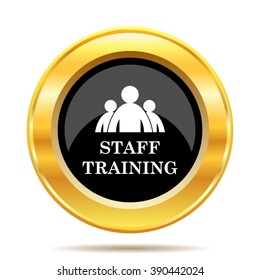 Staff training icon. Internet button on white background. EPS10 vector.
