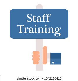 Staff Training White Background Stock Vector (Royalty Free) 1042286410 ...