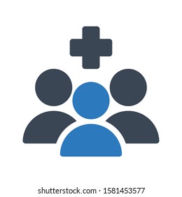 staff vector glyph color icon  