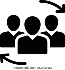 staff vector illustration isolated on a transparent background . glyph vector icons for concept or web graphics.
