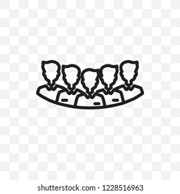 Staff vector linear icon isolated on transparent background, Staff transparency concept can be used for web and mobile
