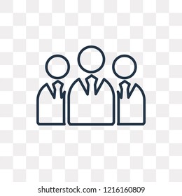 Staff vector outline icon isolated on transparent background, high quality linear Staff transparency concept can be used web and mobile