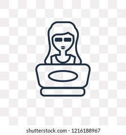 Staff vector outline icon isolated on transparent background, high quality linear Staff transparency concept can be used web and mobile