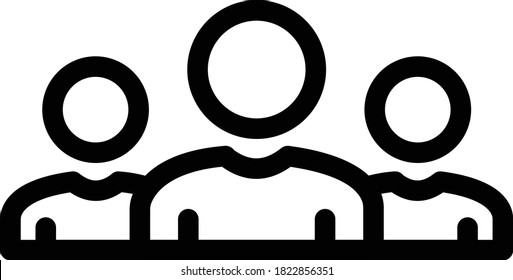 icono de línea delgada del vector del personal 