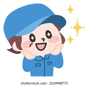 Staff in work clothes that make their eyes shine