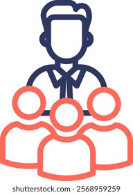 Staffing Icon Line Color Vector Illustration