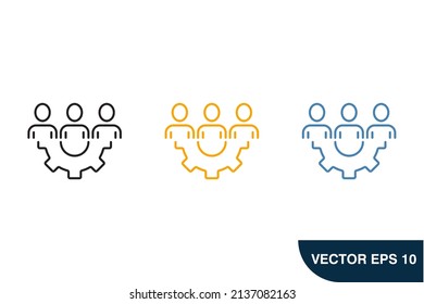 Staffing Icons  Symbol Vector Elements For Infographic Web