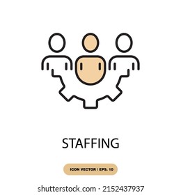 Staffing Icons  Symbol Vector Elements For Infographic Web