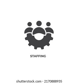 Staffing Vector Icon. Filled Flat Sign For Mobile Concept And Web Design. Symbol, Logo Illustration. Vector Graphics