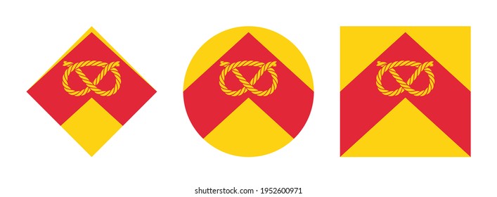 staffordshire flag icon set. isolated on white background
