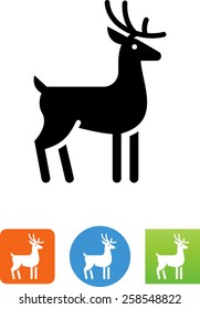 Stag with antlers icon