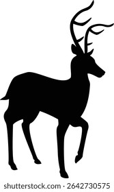 Stag with antlers vector format