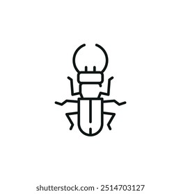 Stag beetle icon. Simple stag beetle icon for social media, app, and web design. Vector illustration