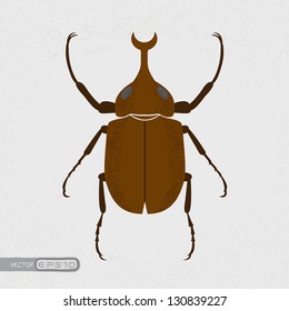 Stag beetle, the largest beetle , eps10 vector format