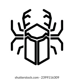 Stag Beetle Logo Design Line Minimalist
