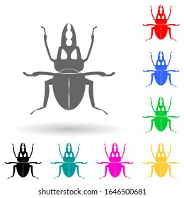 stag beetle multi color style icon. Simple glyph, flat vector of insect icons for ui and ux, website or mobile application