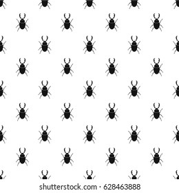 Stag beetle pattern seamless in simple style vector illustration