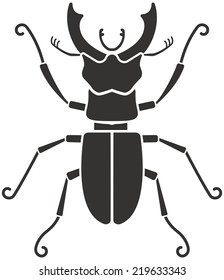 stag beetle silhouette