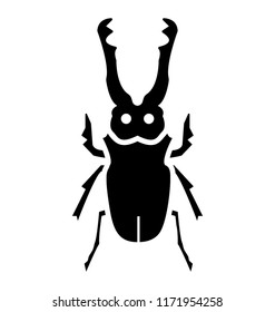 
Stag beetle with two arms containing sting
