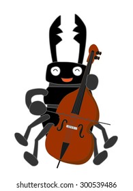 The stag beetle which plays a contra bass