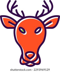 Stag Filled Vector Icon Design