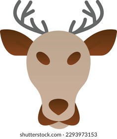 Stag Flat Gradient Vector Icon Design