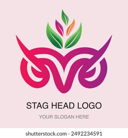 Stag Head Logo Design 2024