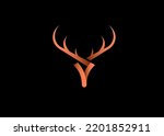 Stag horn logo with simple style