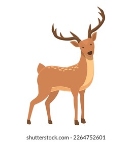 Stag icon cartoon vector. Animal deer. Forest mammal