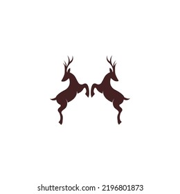 Stag Icon Logo Design Illustration Template