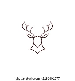 Stag icon logo design illustration template