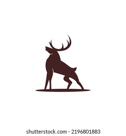 Stag Icon Logo Design Illustration Template