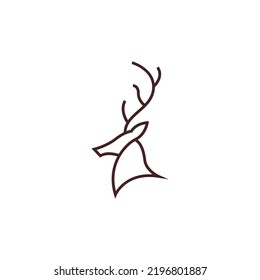 Stag Icon Logo Design Illustration Template