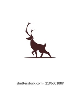 Stag Icon Logo Design Illustration Template