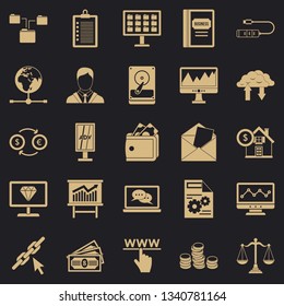 Stag icons set. Simple set of 25 stag vector icons for web for any design