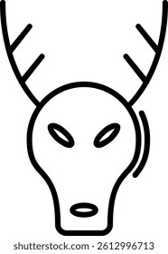 Stag Line Vector Icon Design