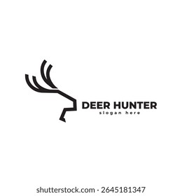 Stag Logo, Simple Vector Stag, Perfect for Your Hunting Logo, Stag Logo